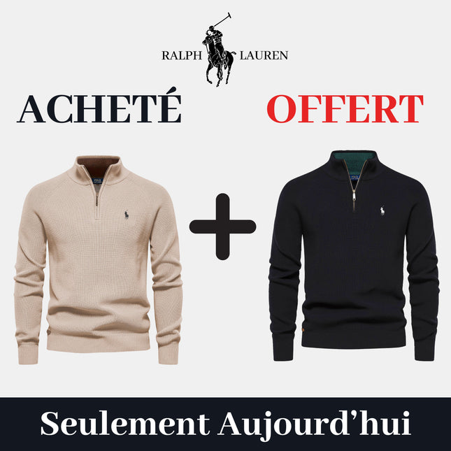 Pull Col Zippé R&amp;L 1+1 (DÉSTOCKAGE)