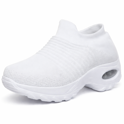 Zapatillas deportivas transpirables con amortiguación de aire para mujer: ligeras y con amortiguación de impactos.