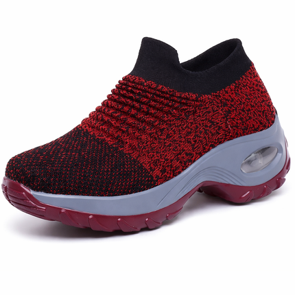 Zapatillas deportivas transpirables con amortiguación de aire para mujer: ligeras y con amortiguación de impactos.