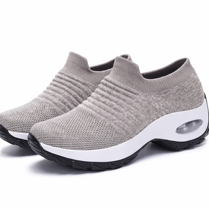 Zapatillas deportivas transpirables con amortiguación de aire para mujer: ligeras y con amortiguación de impactos.