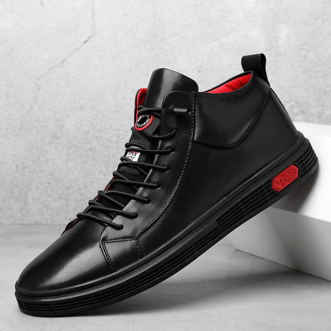 Zapatillas de piel auténtica Nero