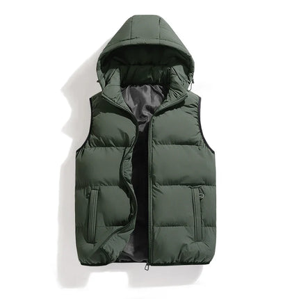 Chaleco ThermoShield – Sin Mangas con Capucha Desmontable