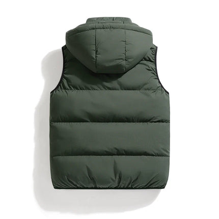 Chaleco ThermoShield – Sin Mangas con Capucha Desmontable