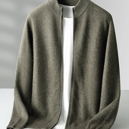 Cárdigan de merino con escudo