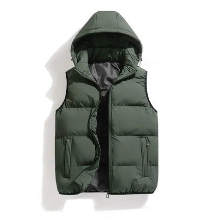 Chaleco ThermoShield – Sin Mangas con Capucha Desmontable