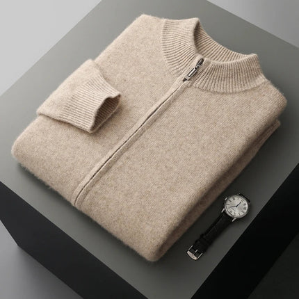 Cárdigan de merino con escudo