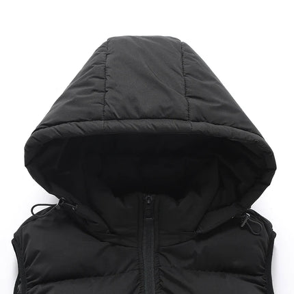 Chaleco ThermoShield – Sin Mangas con Capucha Desmontable