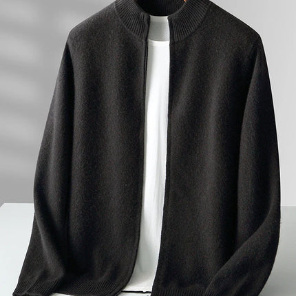 Cárdigan de merino con escudo