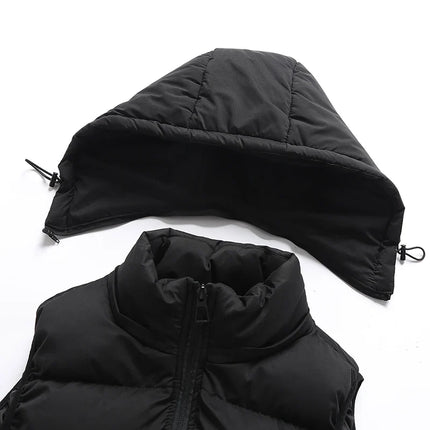 Chaleco ThermoShield – Sin Mangas con Capucha Desmontable