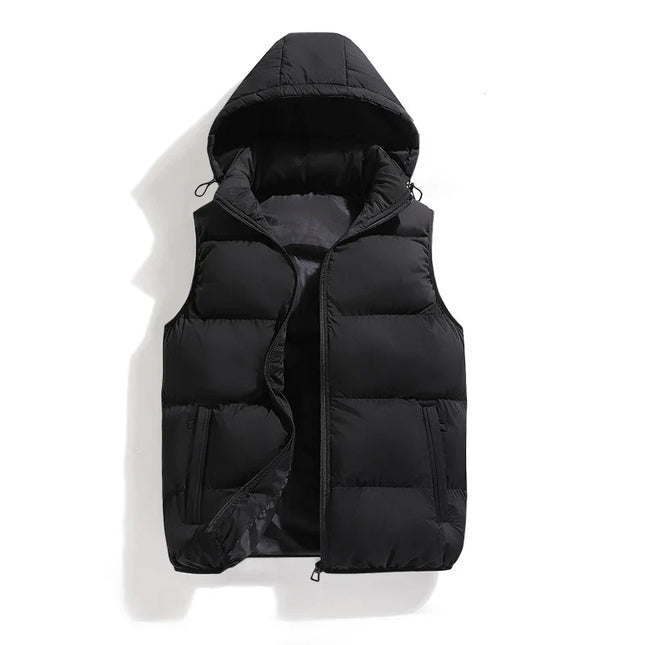 Chaleco ThermoShield – Sin Mangas con Capucha Desmontable