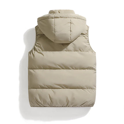 Chaleco ThermoShield – Sin Mangas con Capucha Desmontable