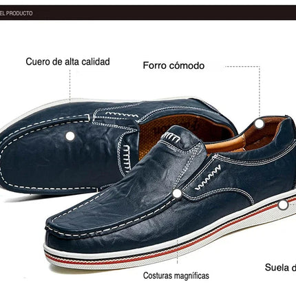 Zapatos Mocasín de Cuero Genuino para Hombre | Estilo Casual